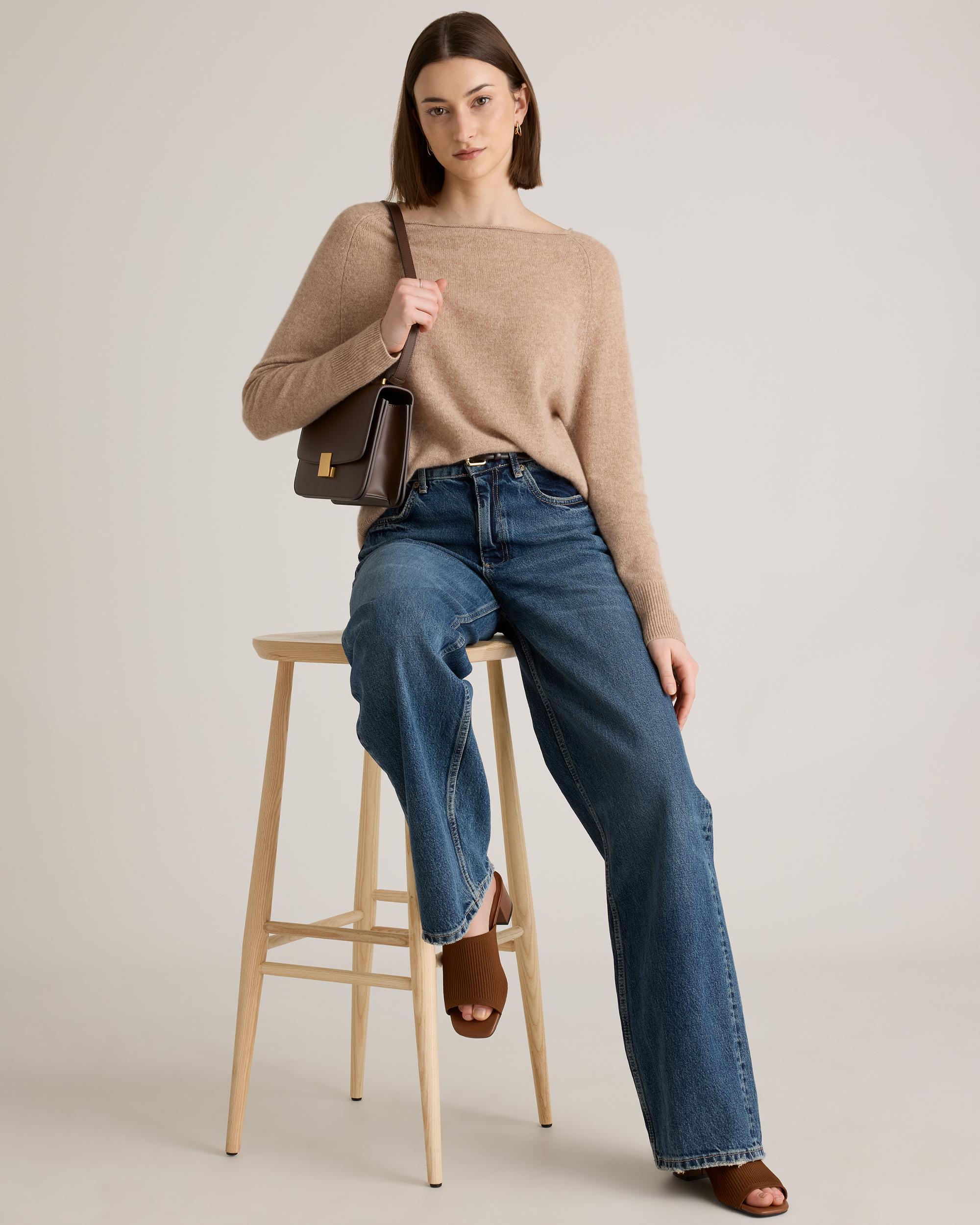 Quince | Women's Mongolian Cashmere Boatneck Sweater Product Image