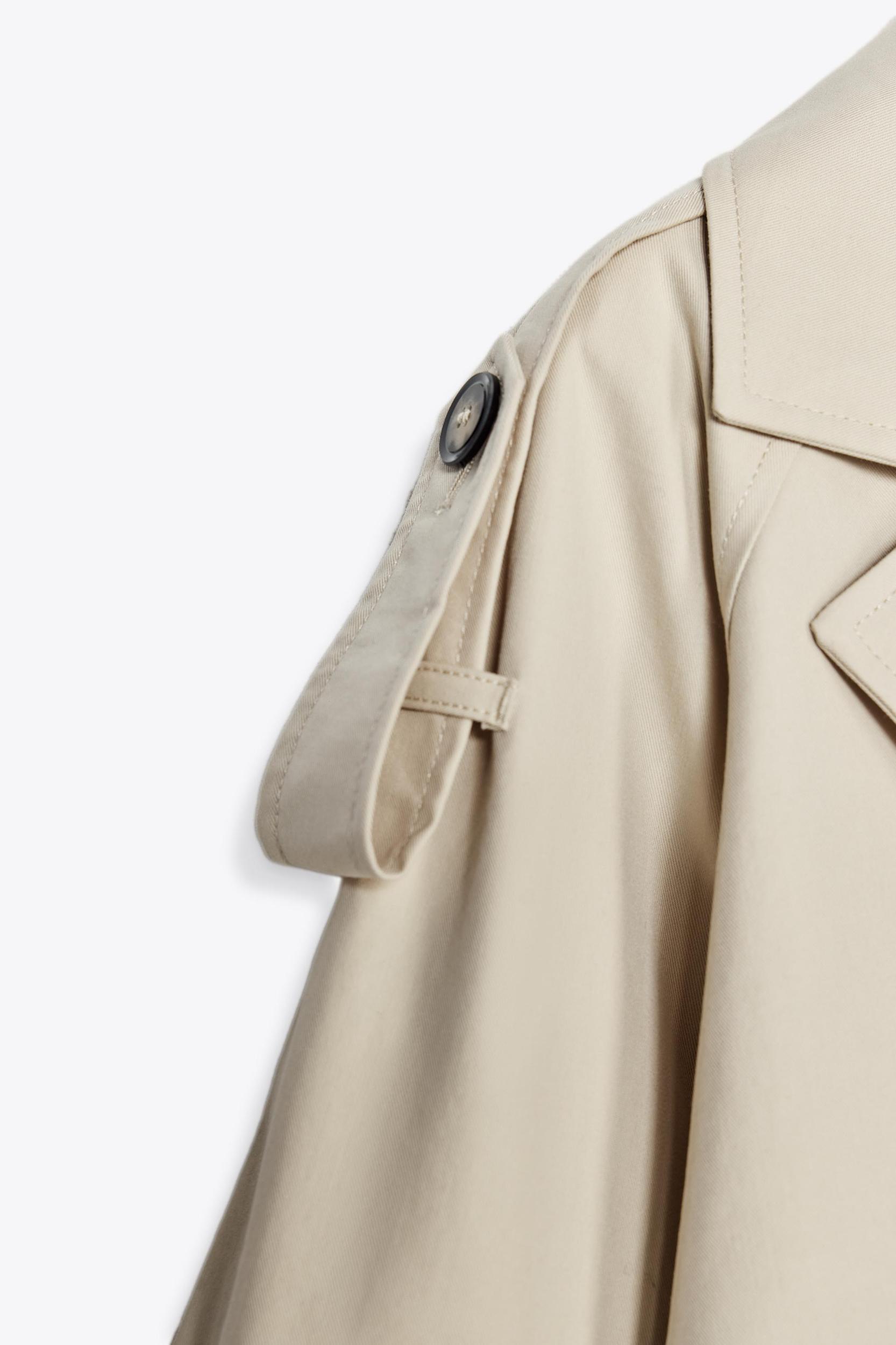 SHORT DOUBLE-BREASTED TRENCH COAT Product Image