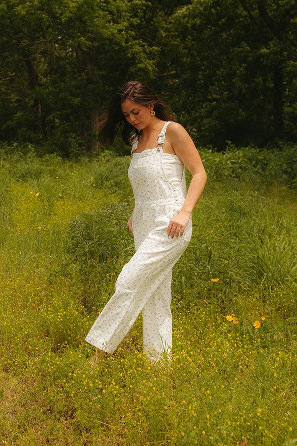 Picking Flowers Denim Overalls Product Image