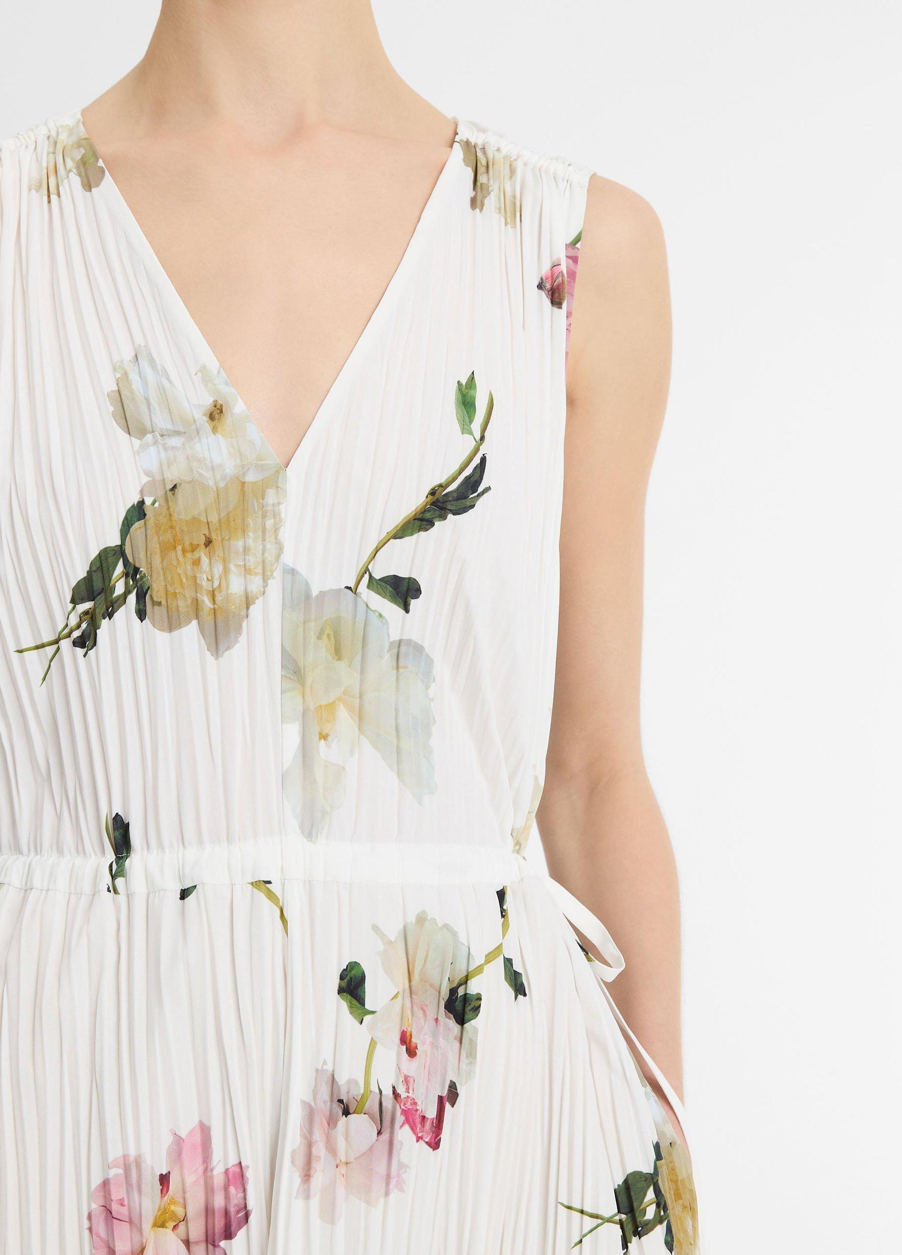 Wilted Peony Pleated Dress Product Image