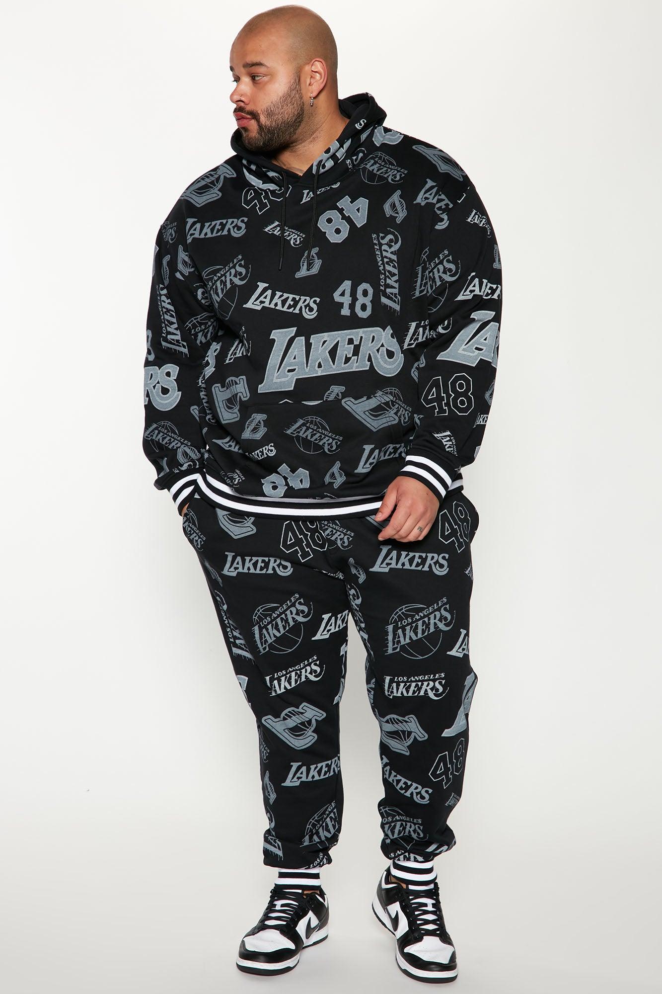 Lakers Face Up Hoodie - Black Product Image