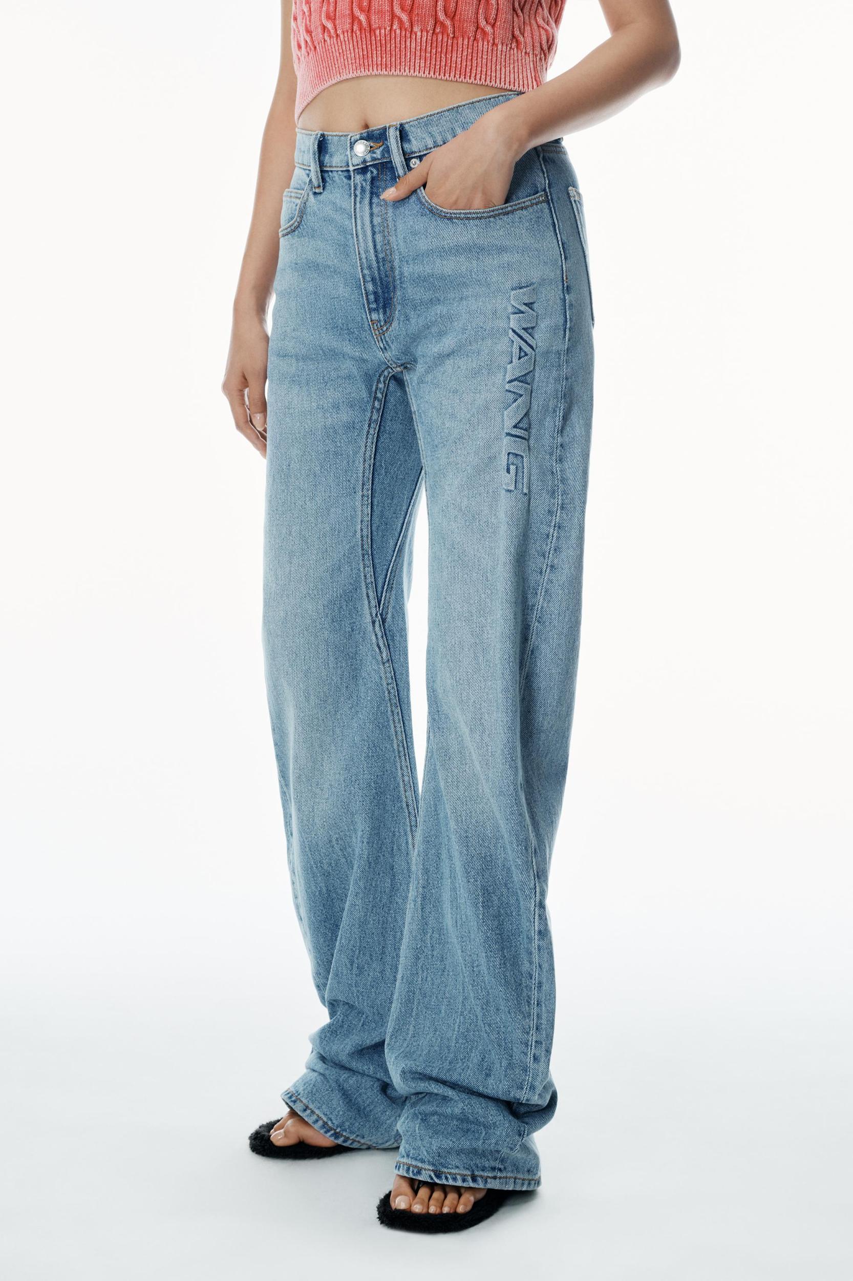 Articulated Denim Jeans With High-frequency Logo Product Image