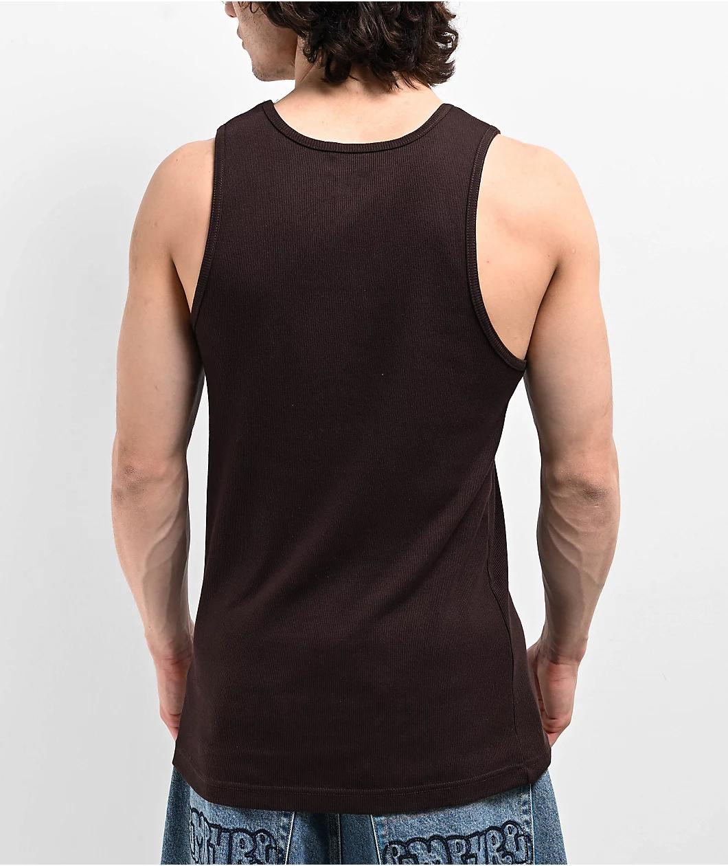 Empyre Ribbed Brown Tank Top Product Image