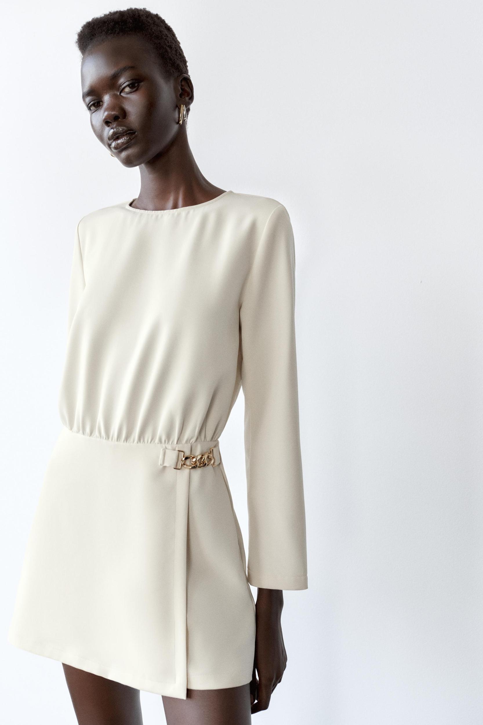 GOLD CHAIN CREPE JUMPSUIT Product Image