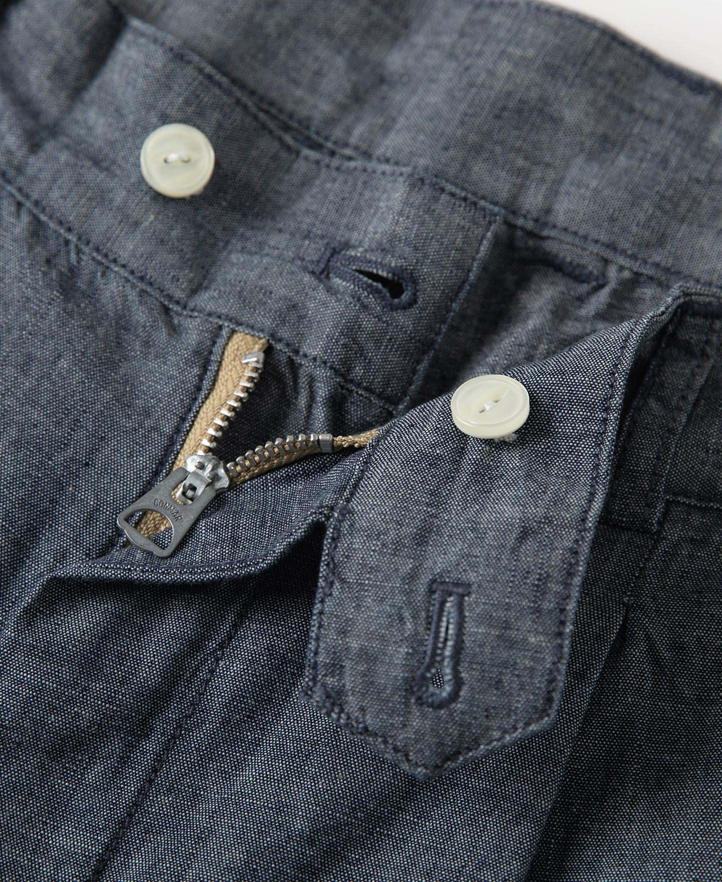 1930s Double-Pleated Chambray Pants Product Image