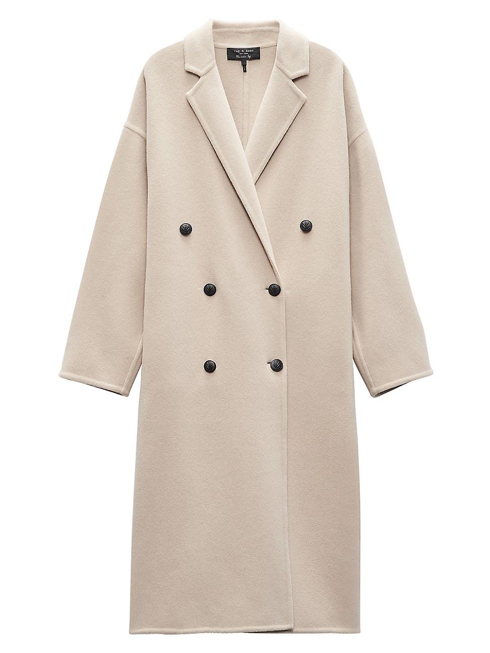 Womens Thea Wool Double-Breasted Coat Product Image