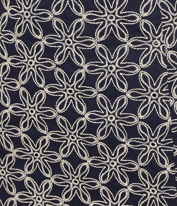 tyler boe Cindy Woven Daisy Embroidered Mini Pencil Skirt Product Image