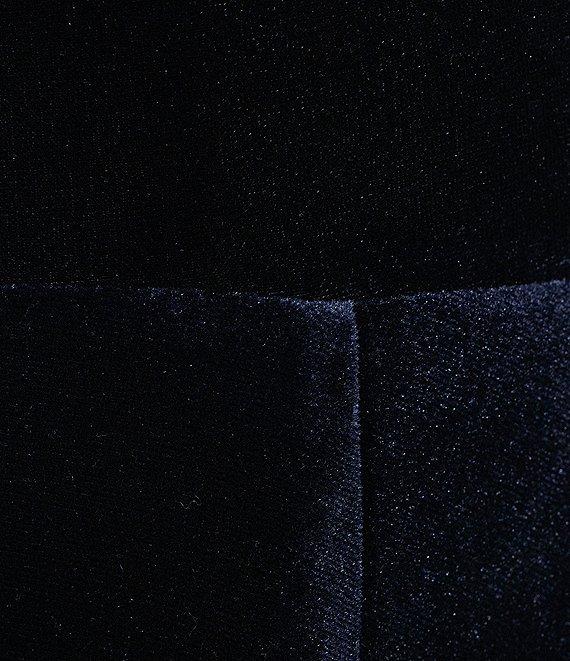 B. Darlin Spaghetti Strap Lace Up Back Stretch Velvet Dress Product Image