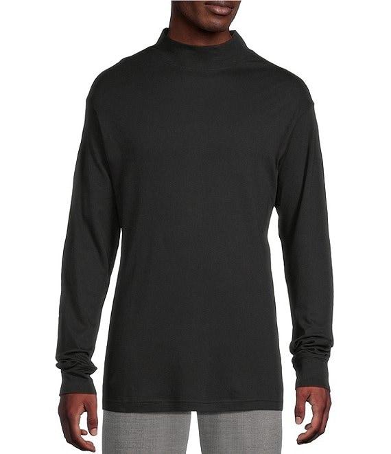 Daniel Cremieux Signature Label Cotton Mockneck Long Sleeve T-Shirt Product Image