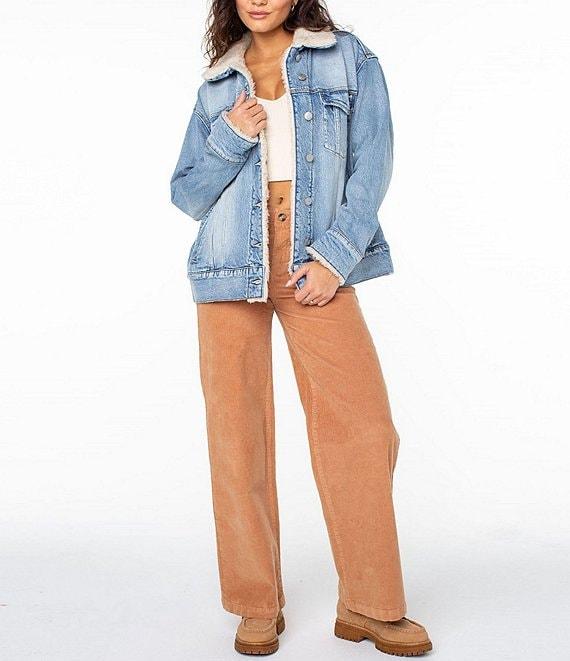 Roxy So Amped Sherpa Lined Denim Jacket Product Image