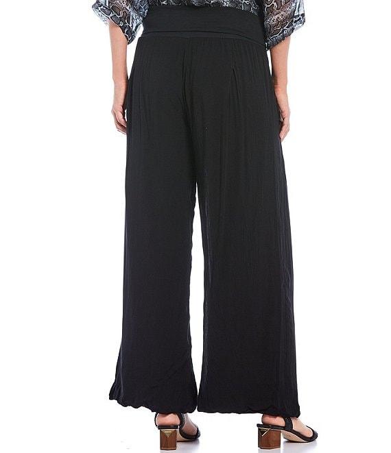 M Made in Italy Pull-On Pleated Ankle Coordinating Wide Leg Pants Product Image