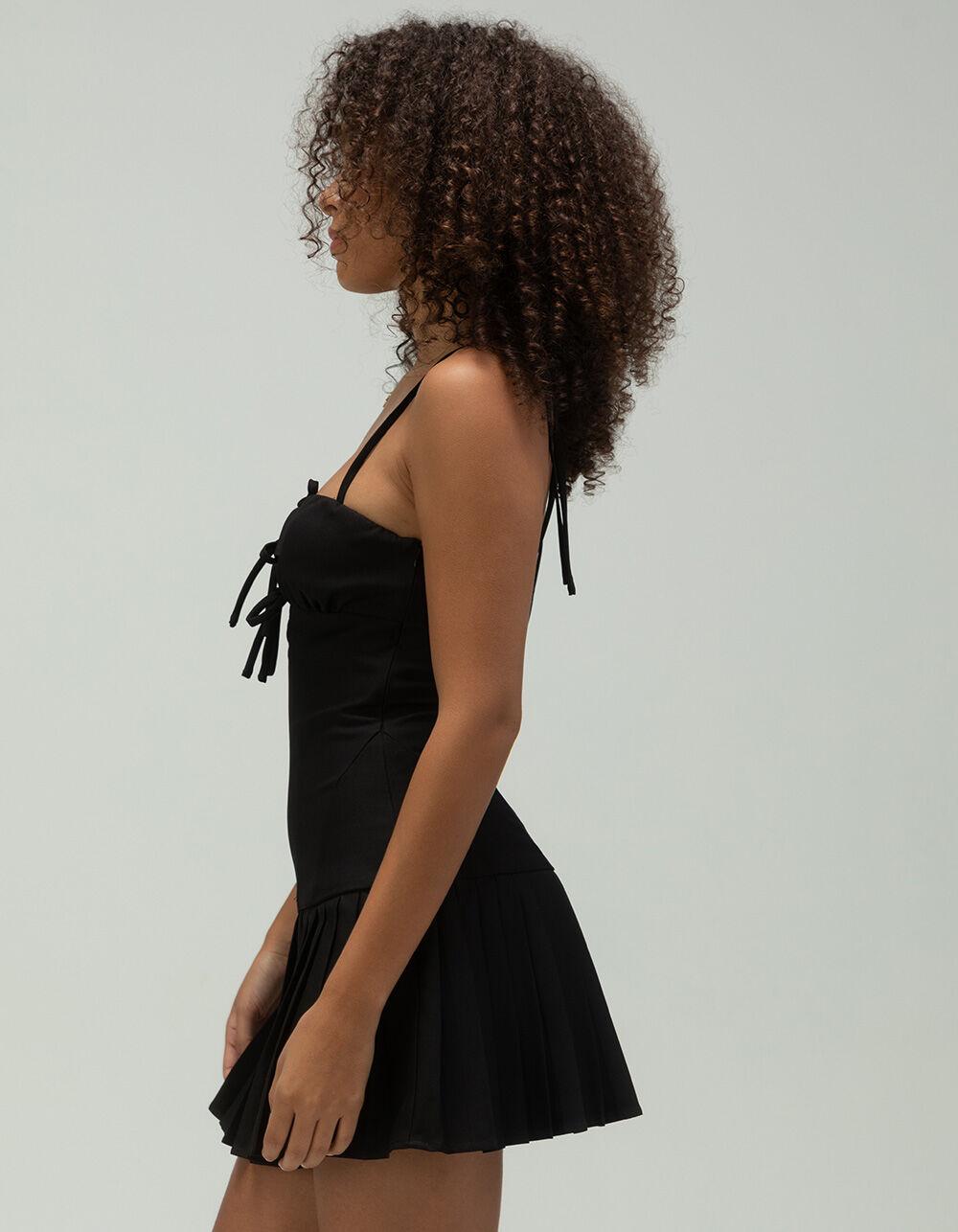 COTTON CANDY LA Drop Waist Womens Pleated Dress - PINK Product Image