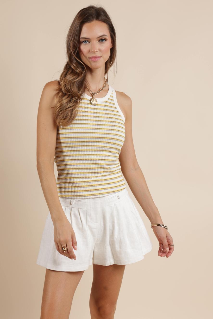 Little Things Stripe Knit Tank Top Product Image