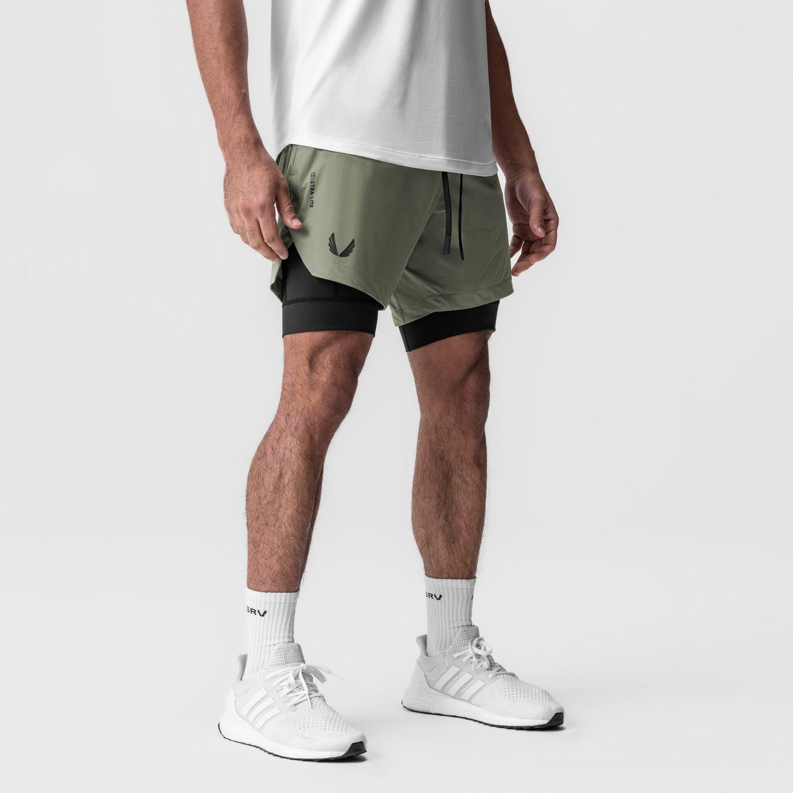 0866. Tetra-Lite® 7" Liner Short - Sage "ASRV"/Black Male Product Image