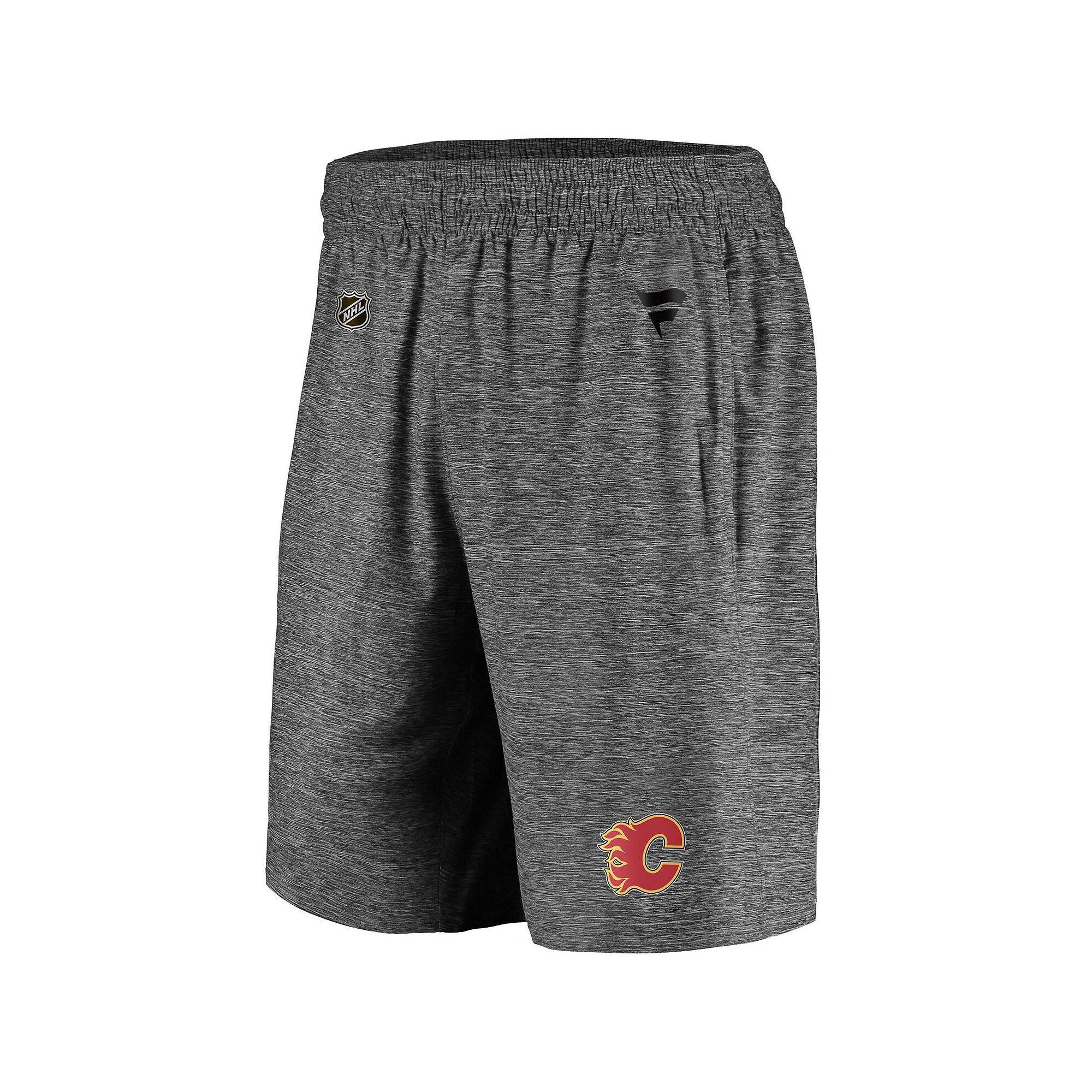 Men's Fanatics Gray Calgary Flames Authentic Pro Off-Ice Shorts,  Product Image
