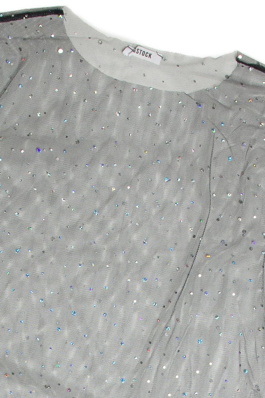 Extended Sizes Mesh Holo Dot Long Sleeve Product Image