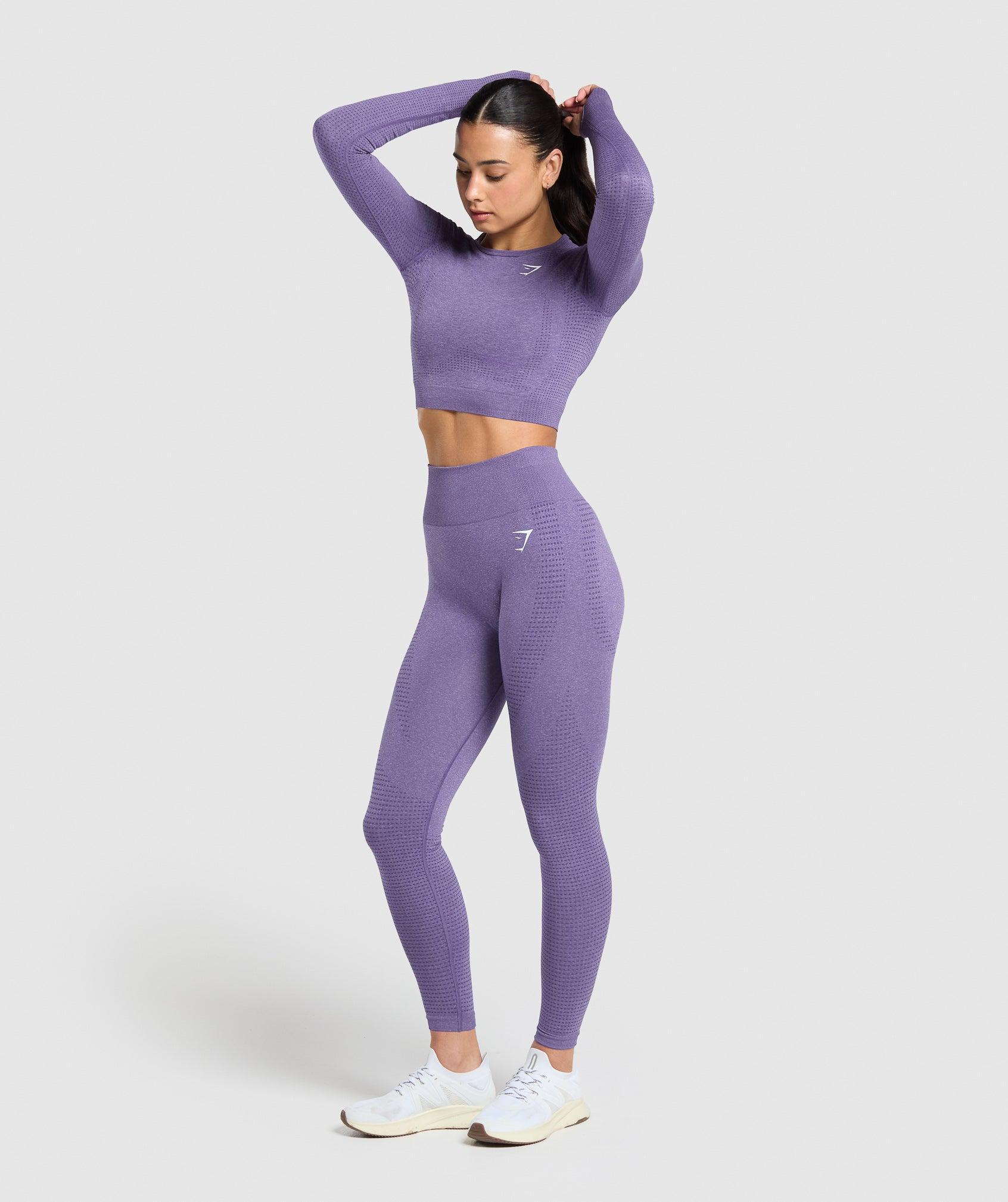 Gymshark Vital Crop Top - Functional Purple/Marl Female Product Image