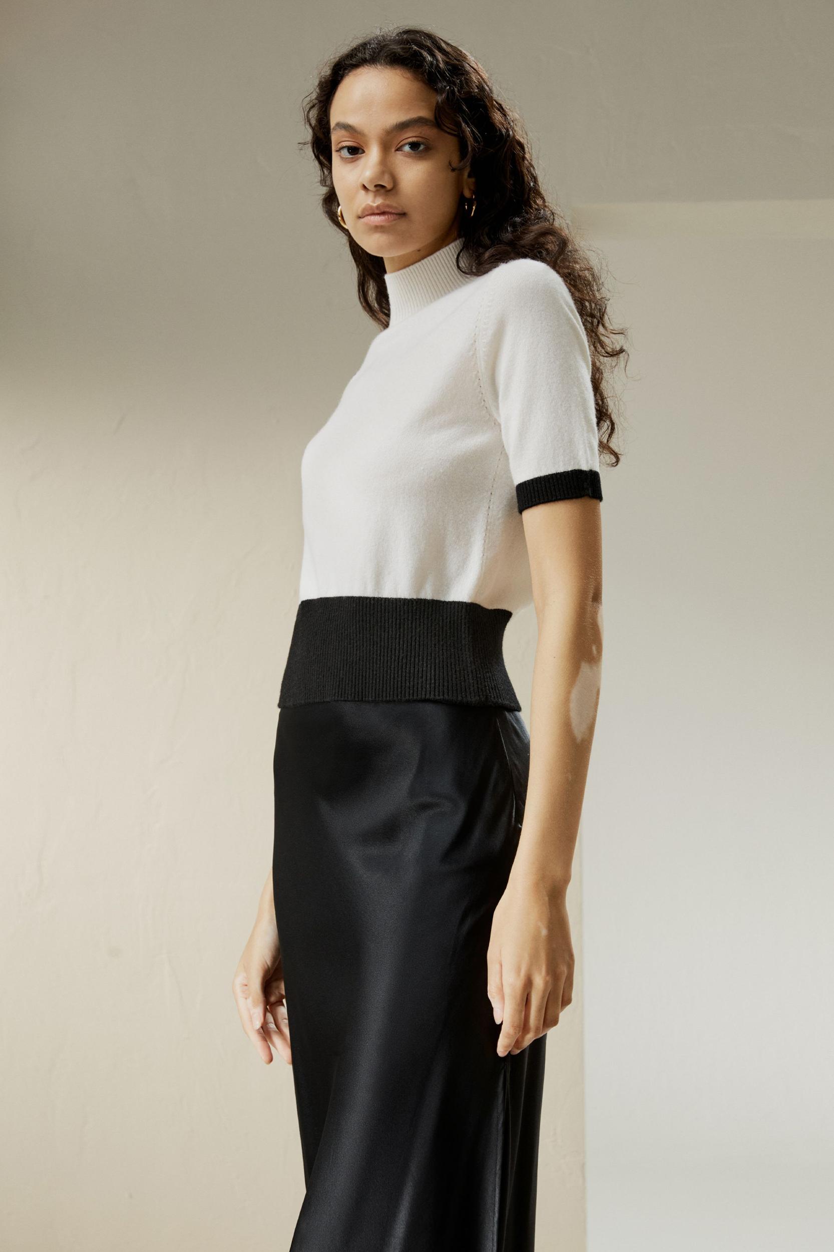 Gemini Mock Neck Cashmere Shirt Product Image