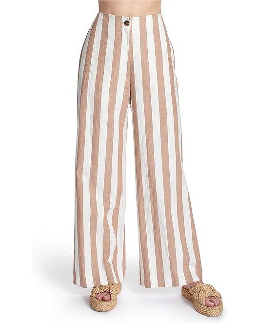 COREY LYNN CALTER Wallis Woven Stripe Print High Rise Pant Product Image