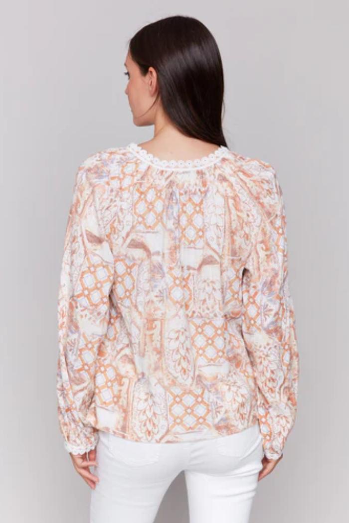 Charlie B Tile Print Blouse Product Image