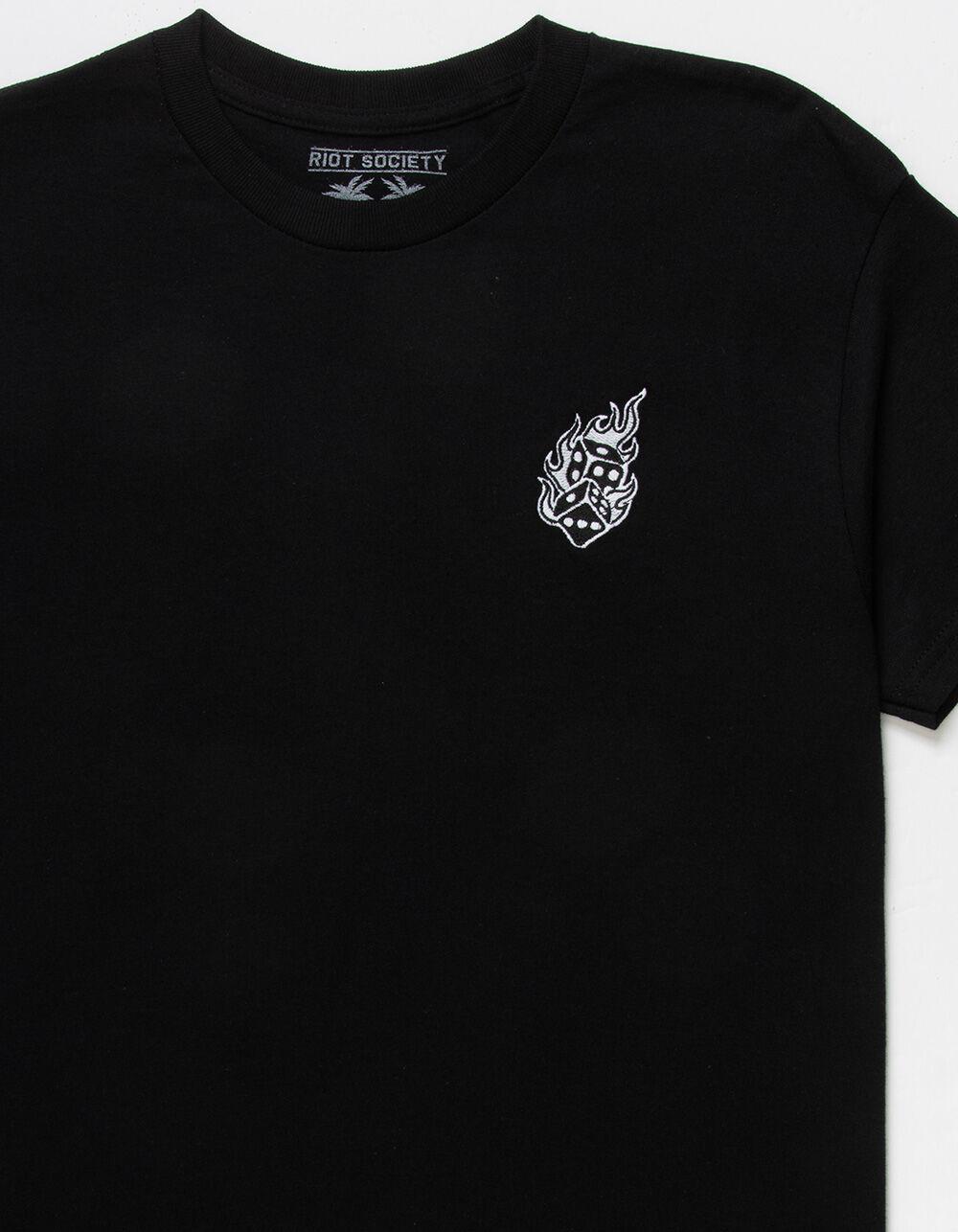 RIOT SOCIETY Flaming Dice Mens Tee - BLACK Product Image