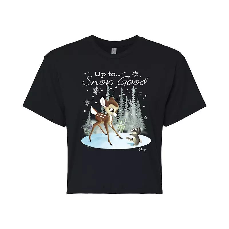Disney's Bambi Women's Up To Snow Good Cropped Tee, Girl's,  Product Image