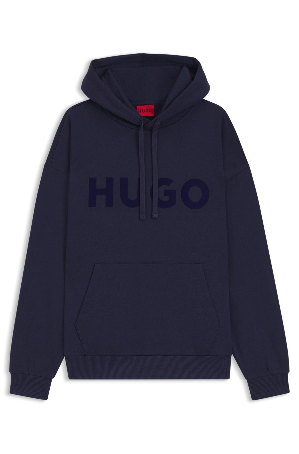 Oversize-fit hoodie in cotton terry with tonal logo Product Image