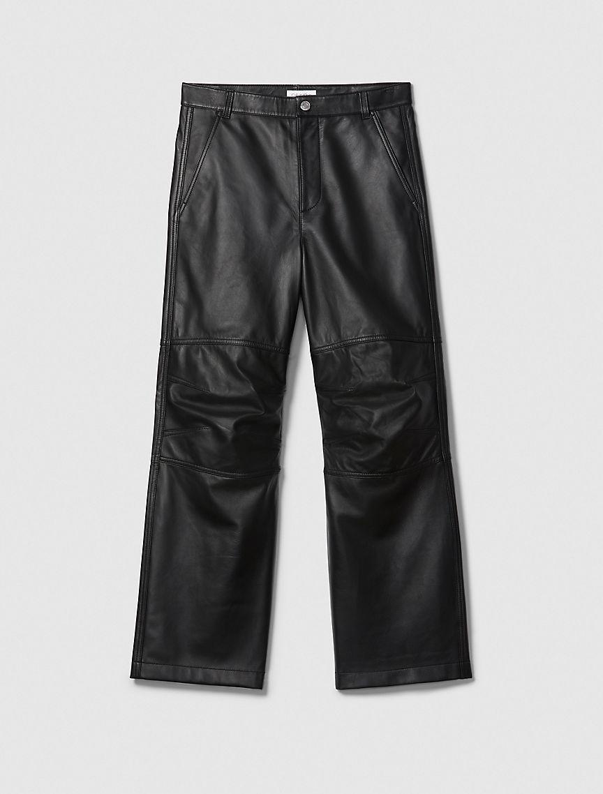 Leather Wide Leg Chinos Product Image