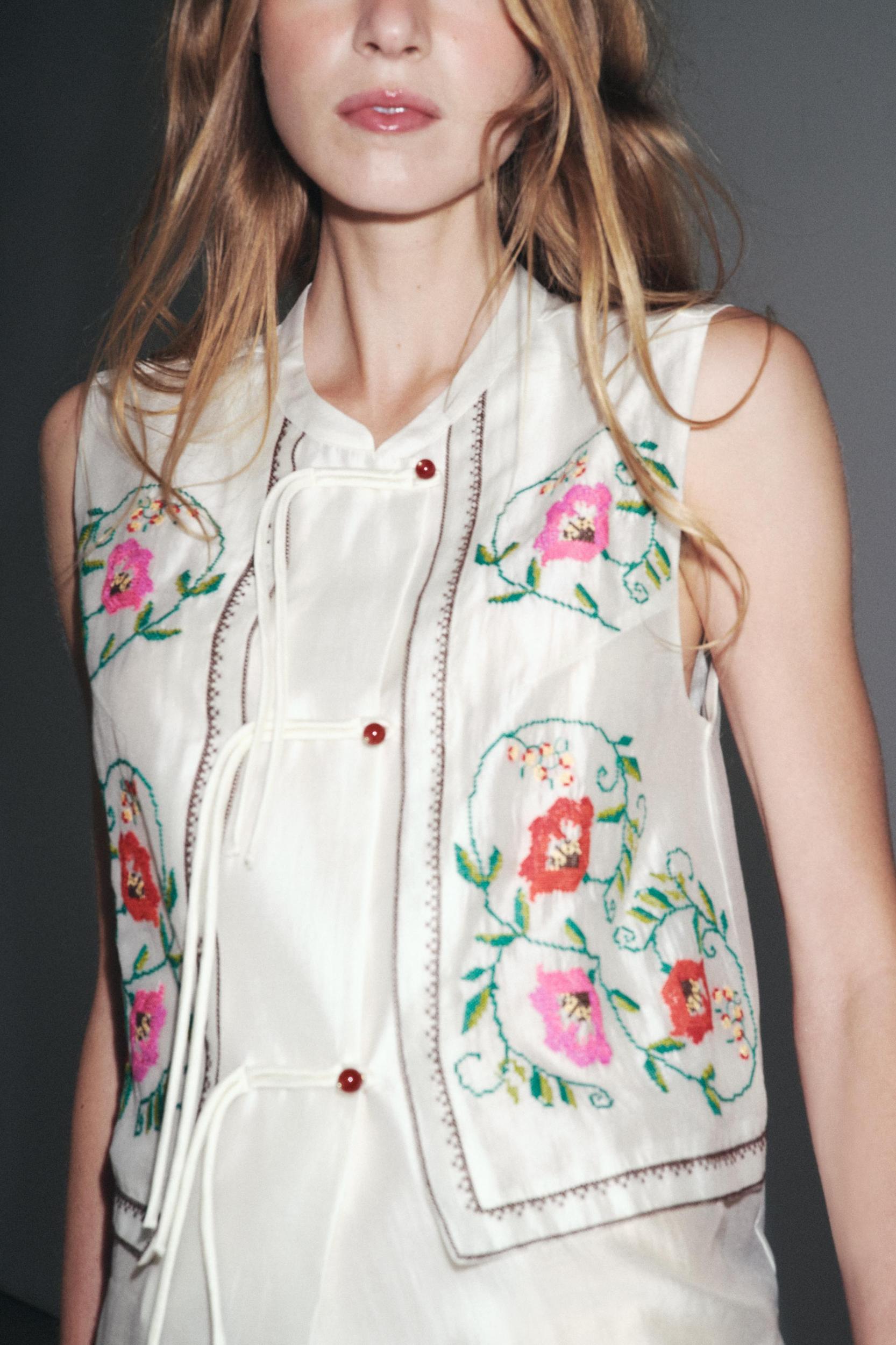 FLORAL EMBROIDERED TOP Product Image