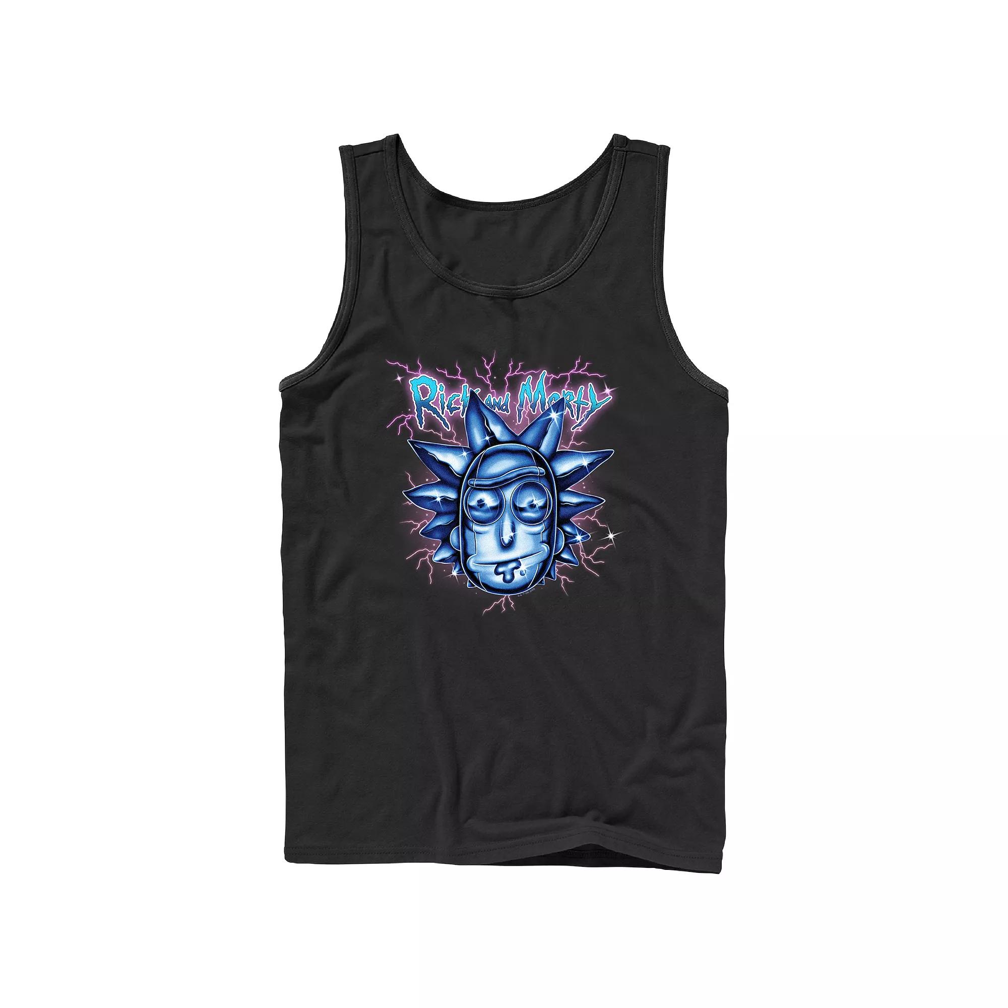 Men's Rick And Morty Shiny Metal Rick Head Graphic Tank Top,  Product Image