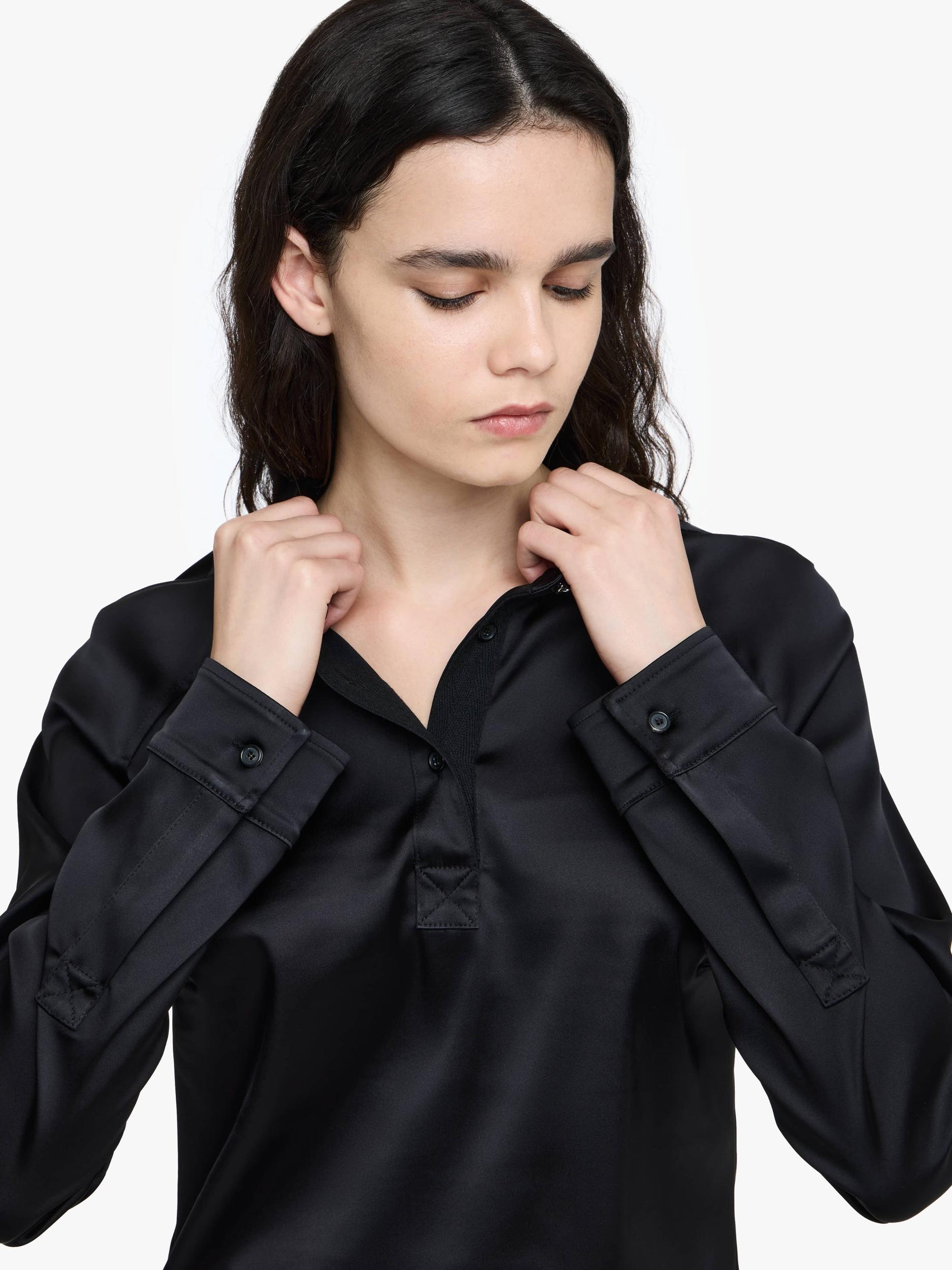 LONG SLEEVE POLO TOP Product Image