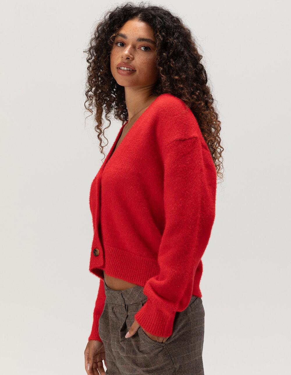 BRIXTON Town Womens Cardigan - RED Product Image