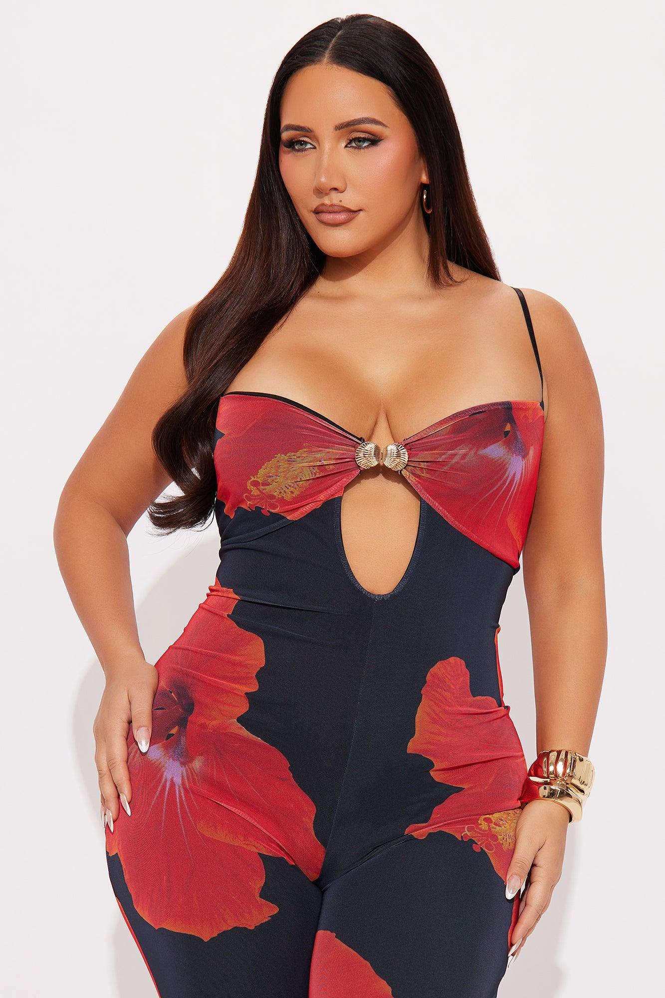 Resort Ready Mesh Jumpsuit - Black/combo Female Product Image