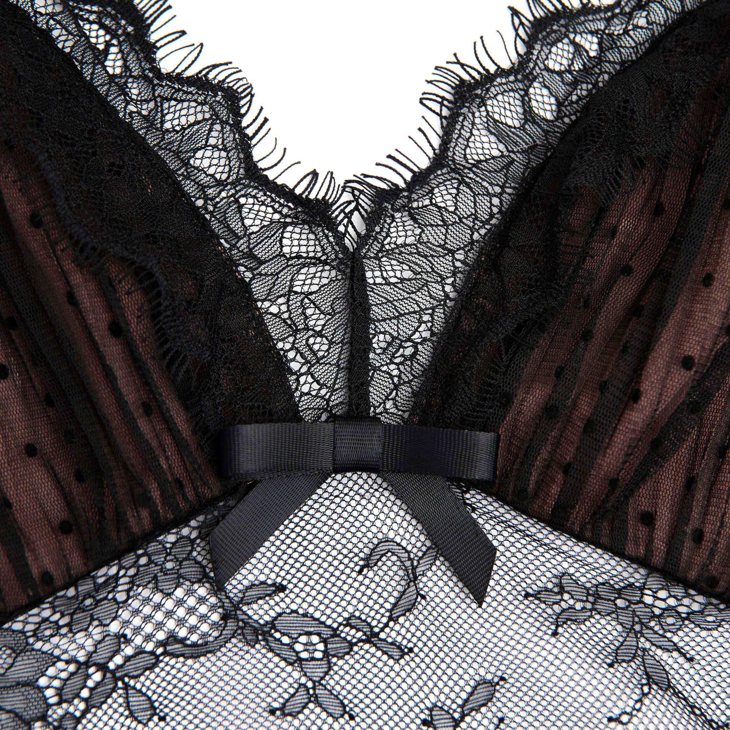 Black Dot Mesh Bodysuit Product Image