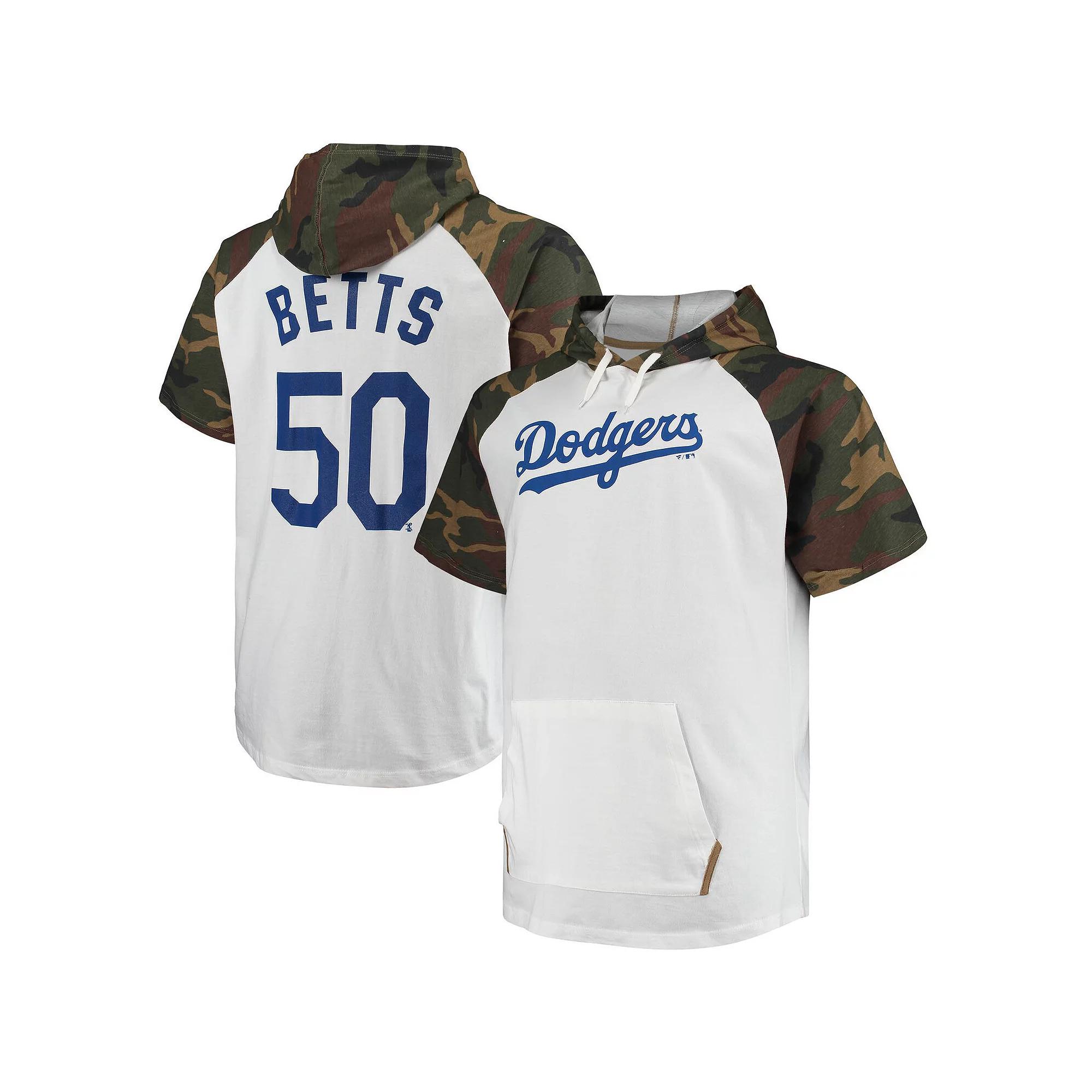 Mens Mookie Betts /Camo Los Angeles Dodgers Player Big & Tall Raglan Hoodie T-Shirt Product Image