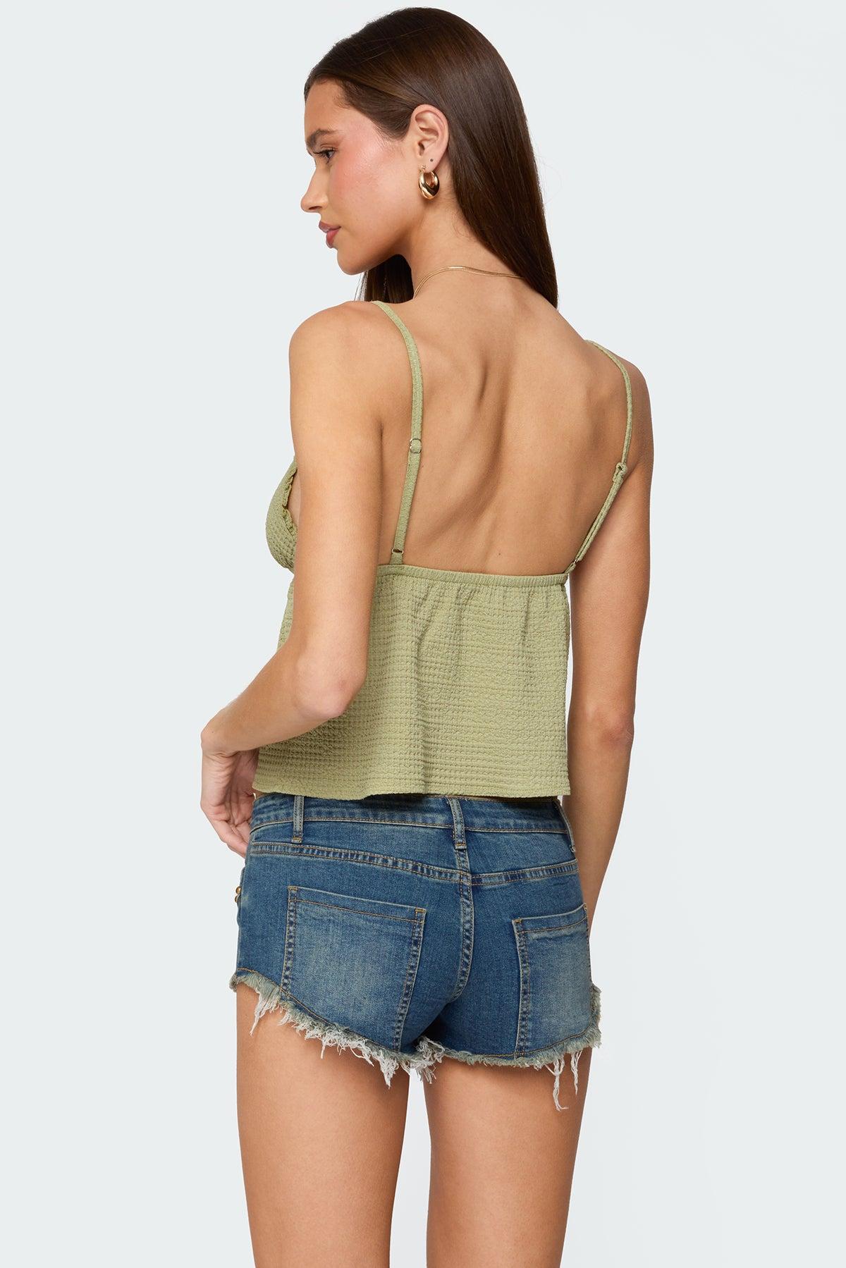Brianne Textured Babydoll Tank Top Product Image
