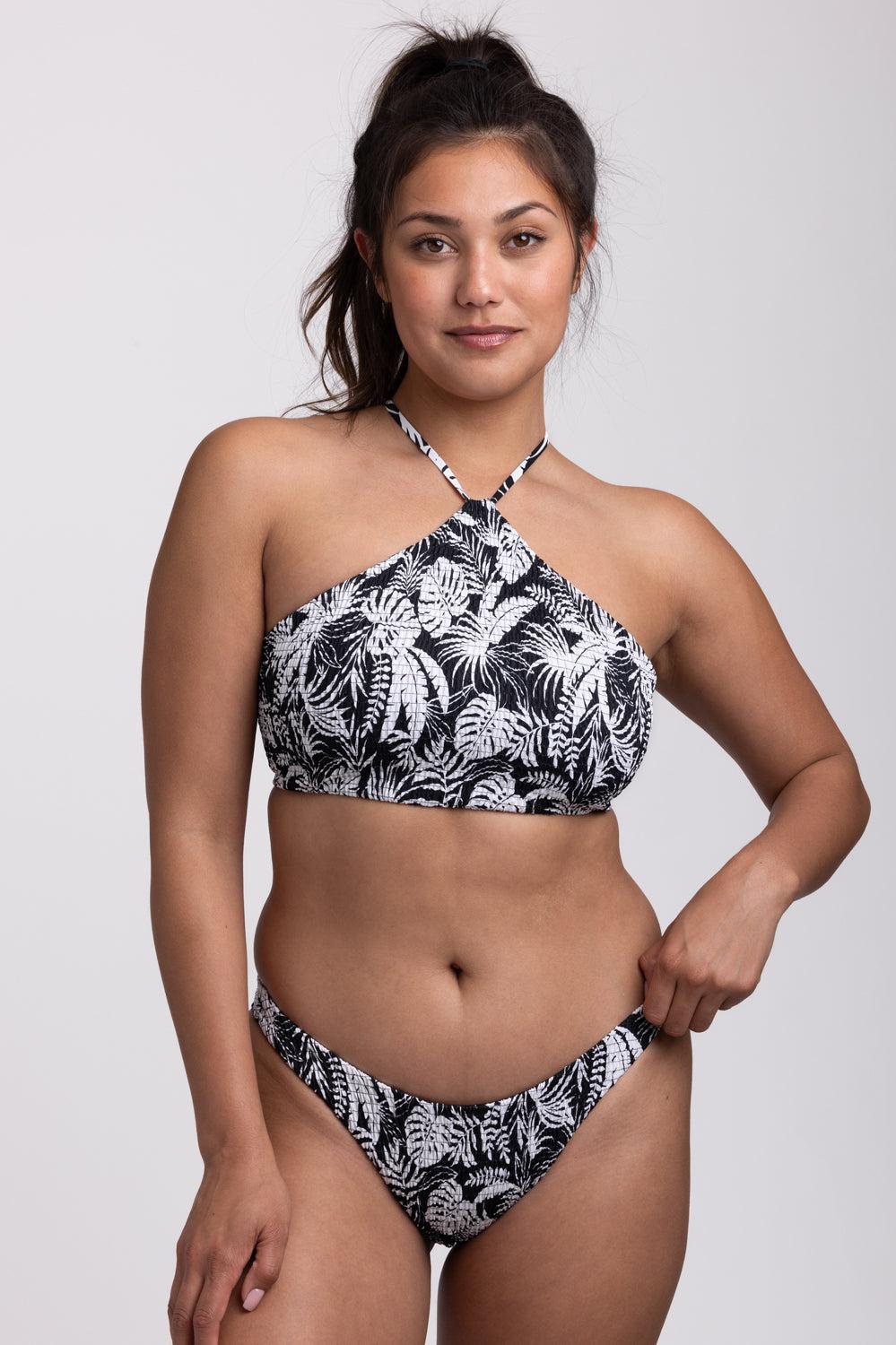 Kelia Smocked Bikini Bottom - Palm Female Product Image