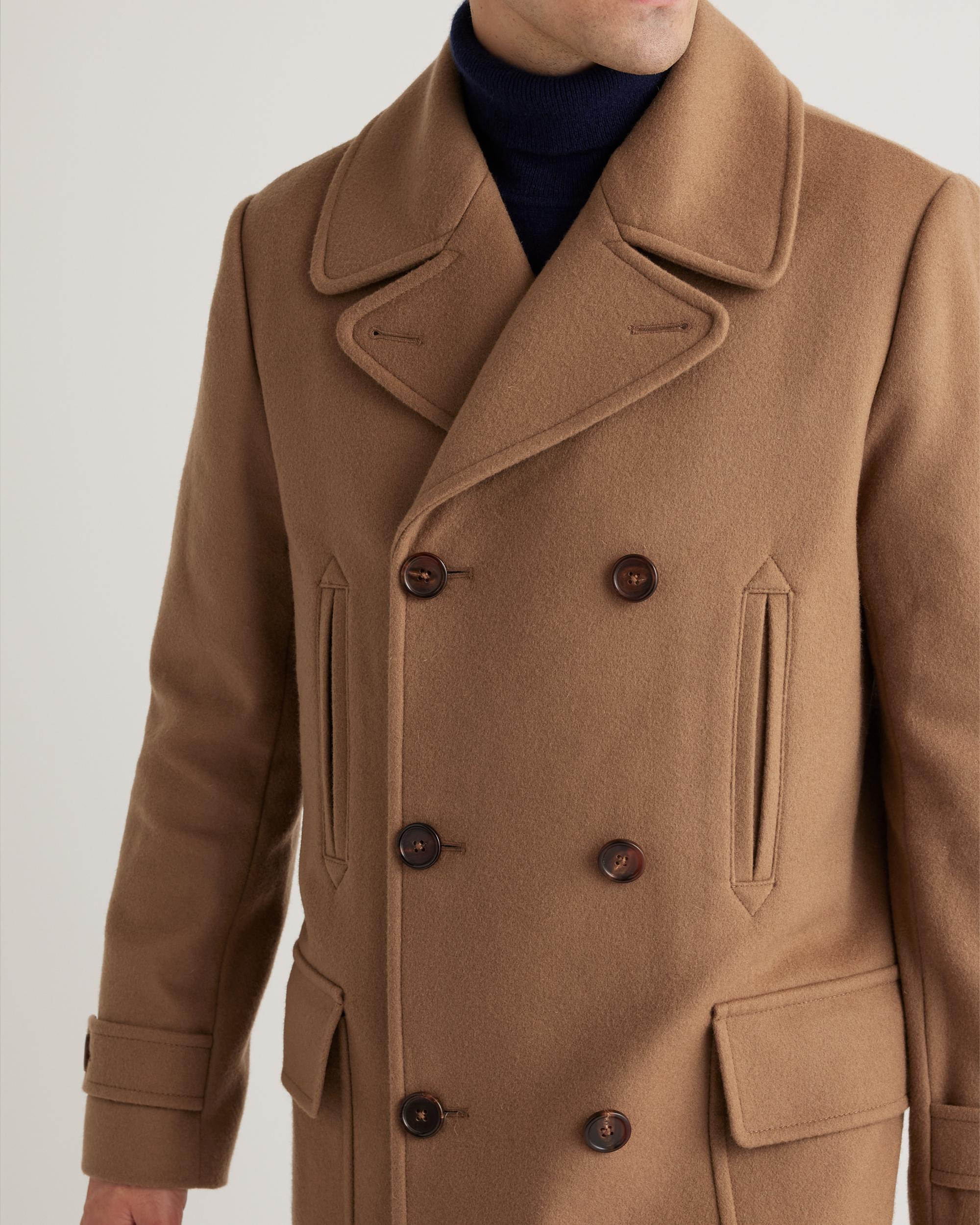 Quince | Men's Italian Wool Double-Breasted Officer Topcoat Wool/Nylon Product Image