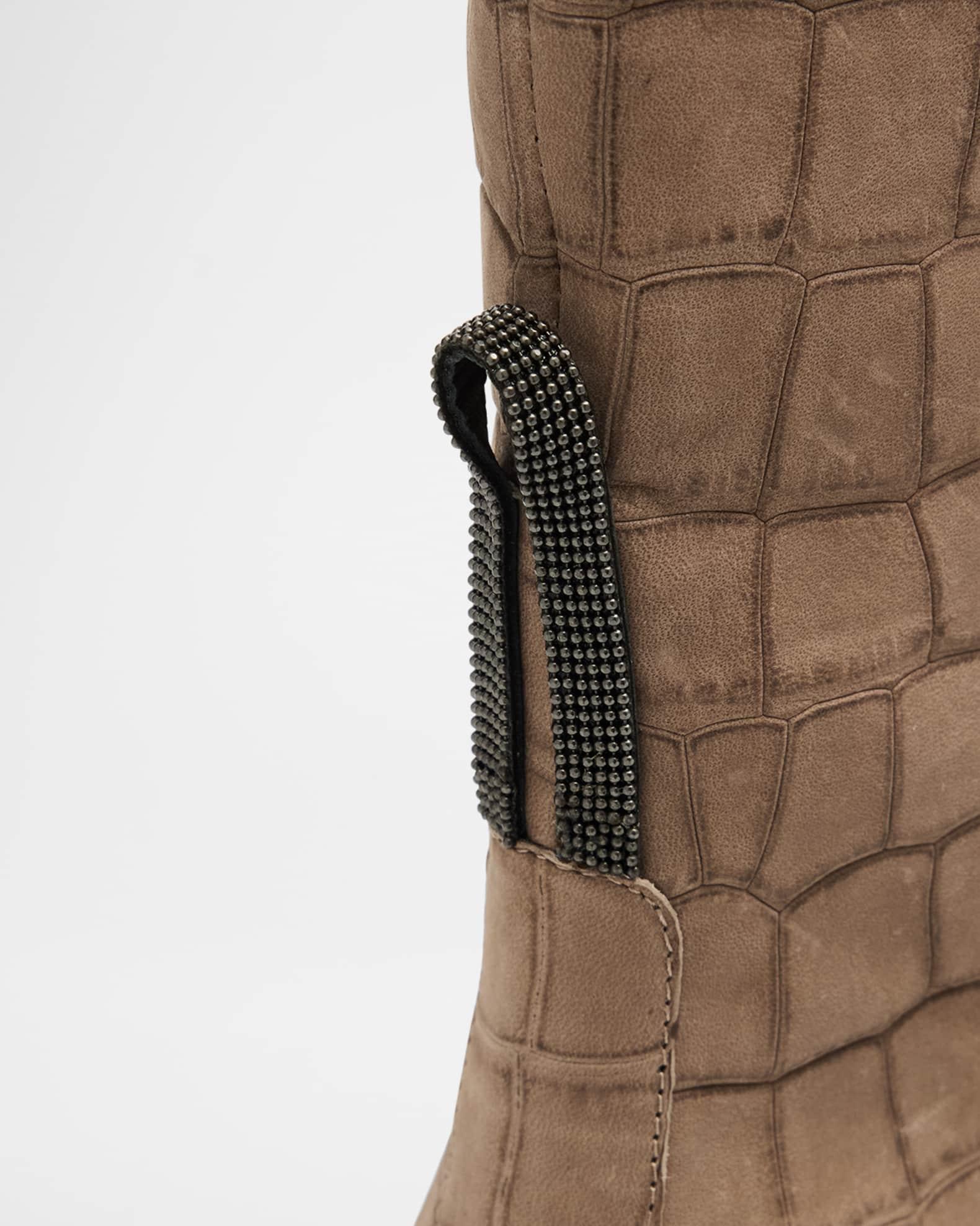 Leather Comma-Heel Knee Boots Product Image