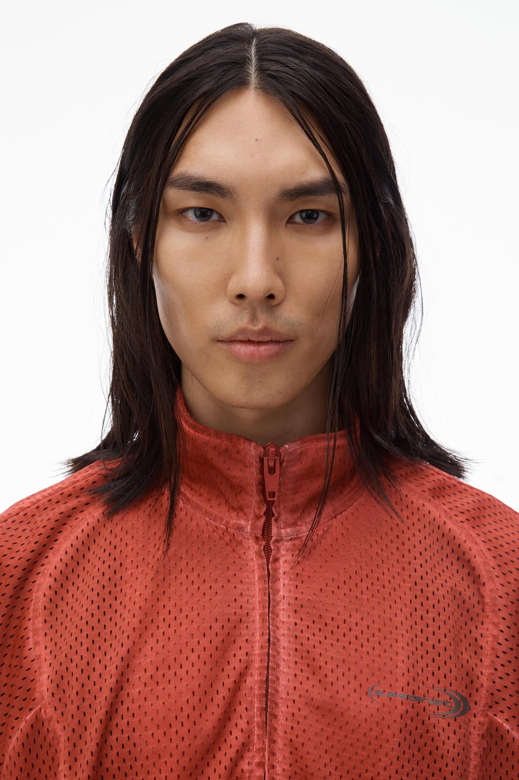 Unisex Track Jacket In Perforated Mesh Product Image