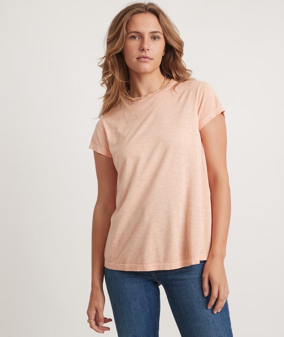 Swing Crew Tee in Shell Coral Product Image