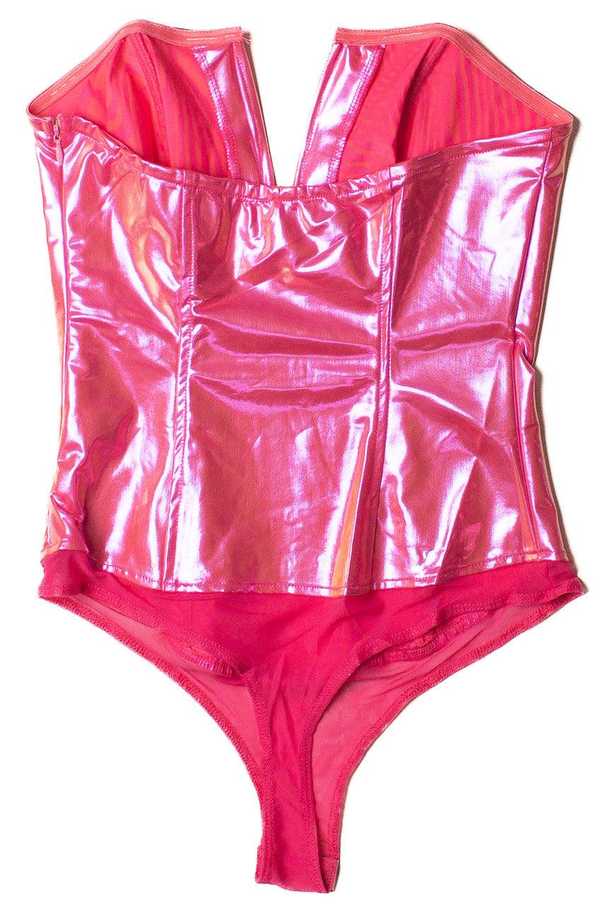 Strapless Pink Shimmer Bodysuit Product Image