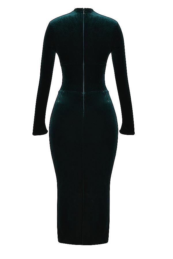 Arabella  forest velvet corset dress - sale Product Image