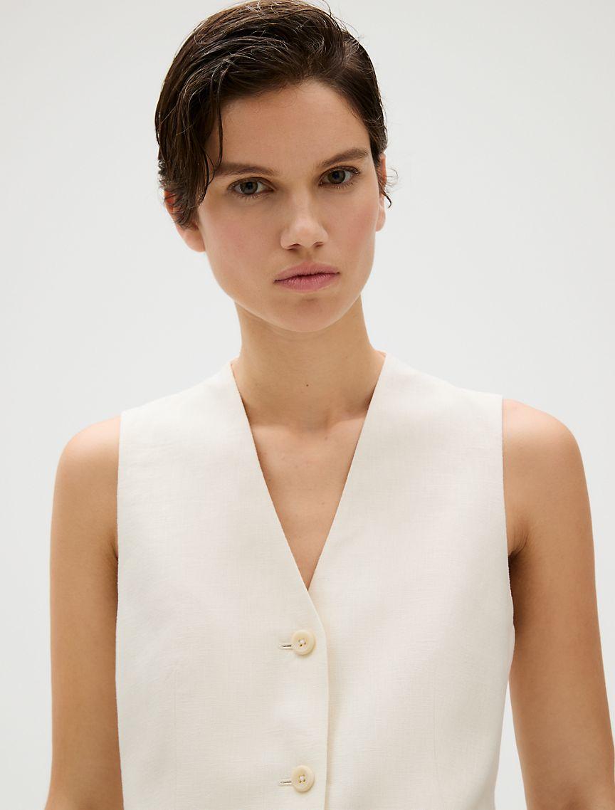 Linen Blend Vest Product Image