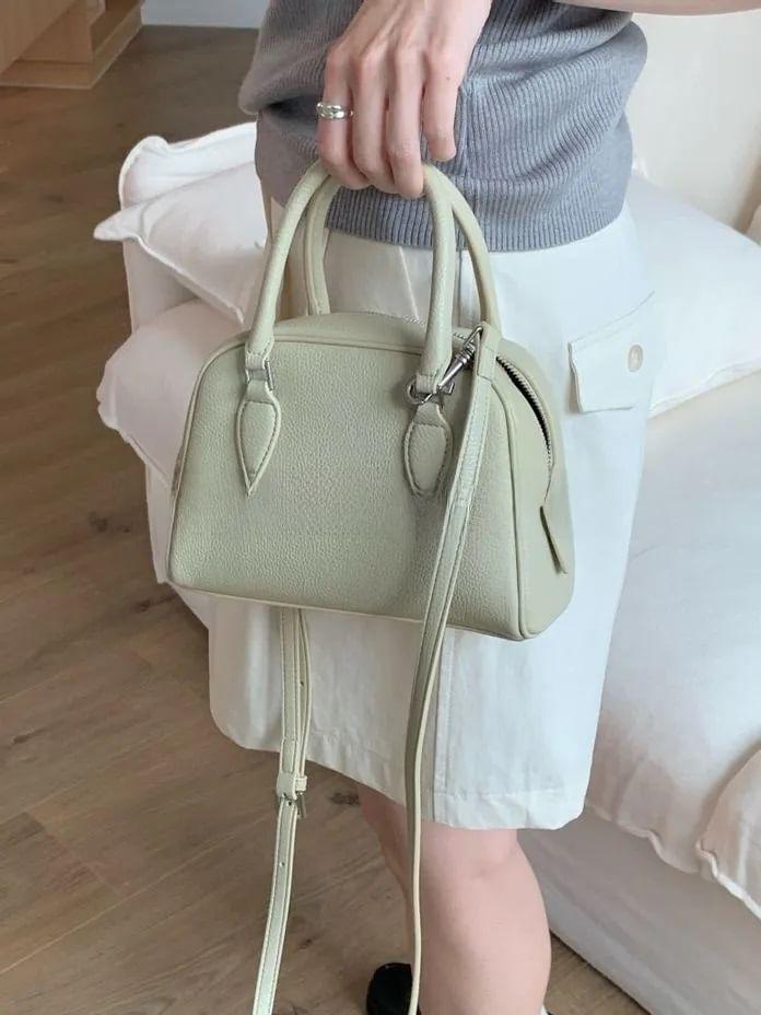 Cowhide Leather Bowler Bag Product Image