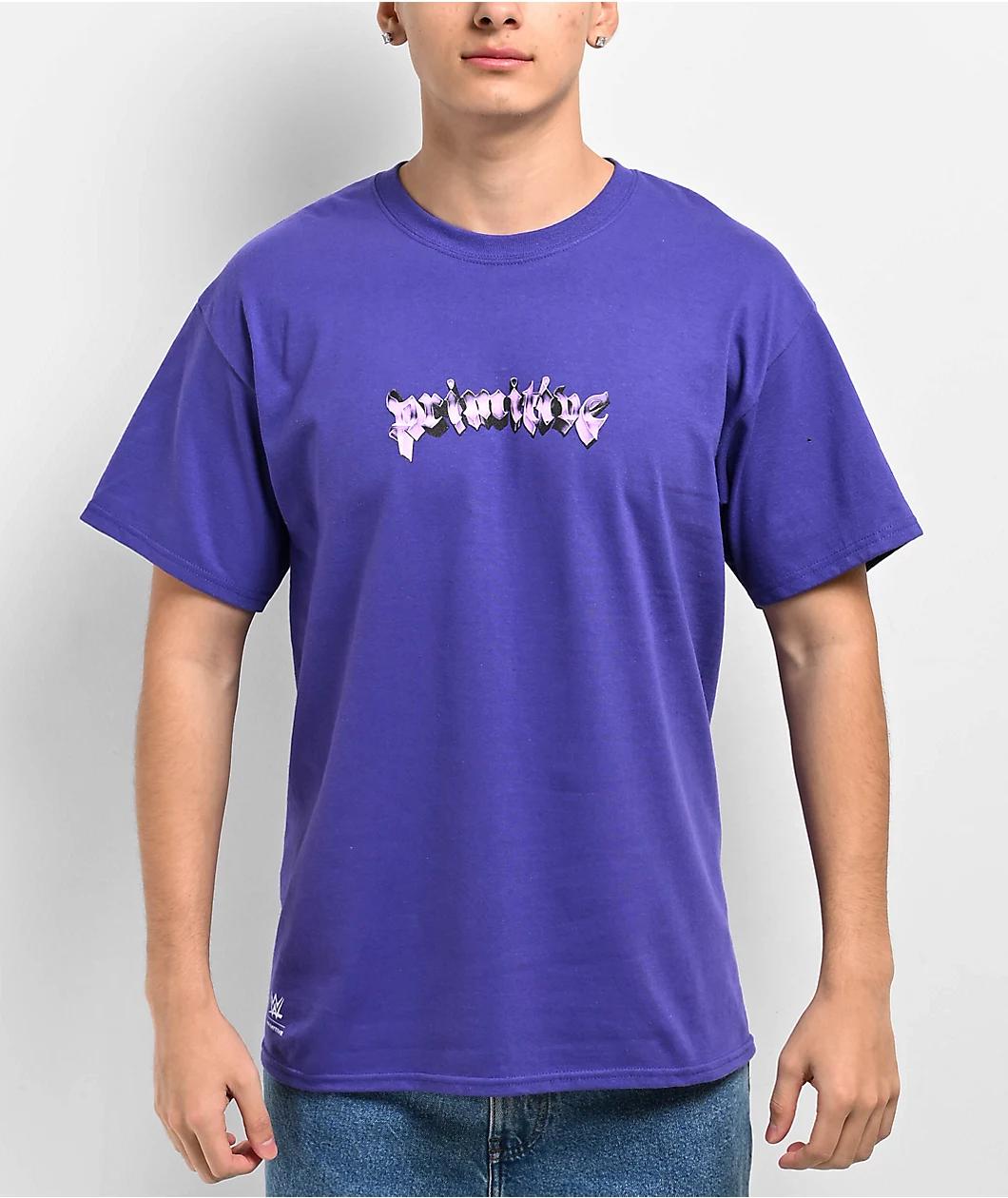 Primitive x WWE Deadman Forever Purple T-Shirt Product Image