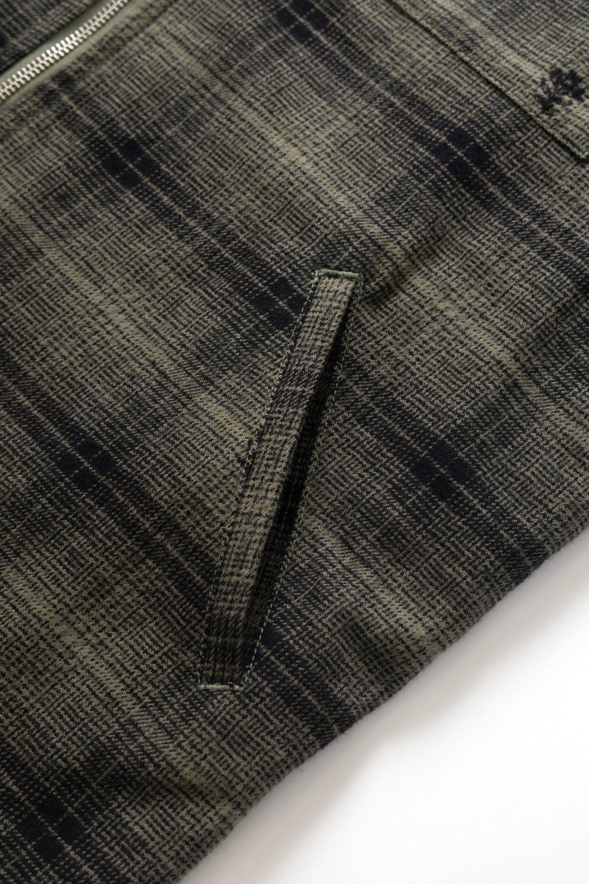 Thistle Plaid Padded Work Vest - Olive Product Image