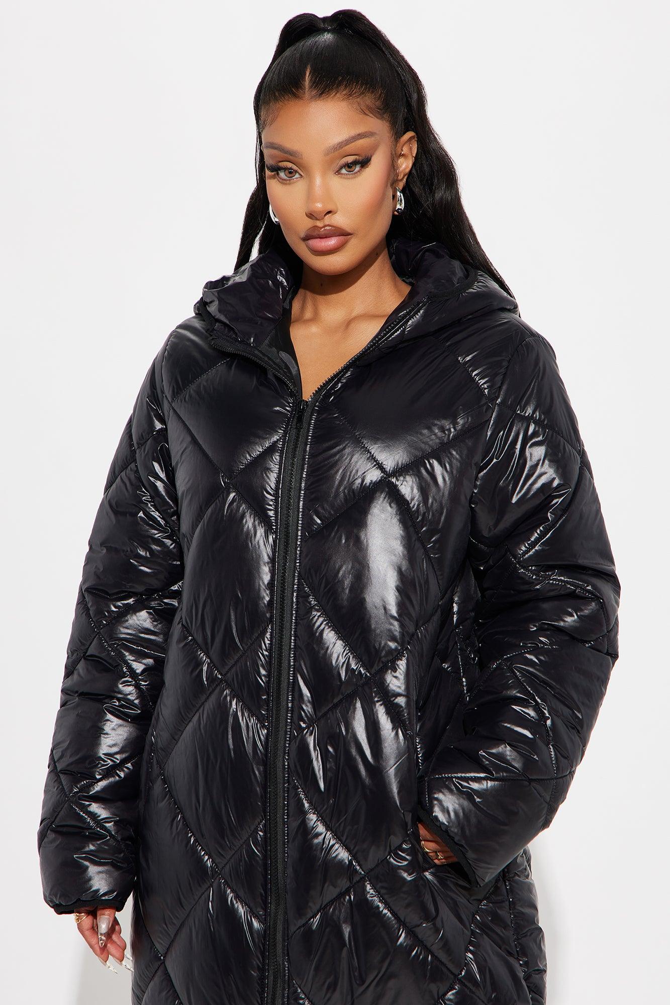 Everyday Swag Long Puffer - Black Female Product Image