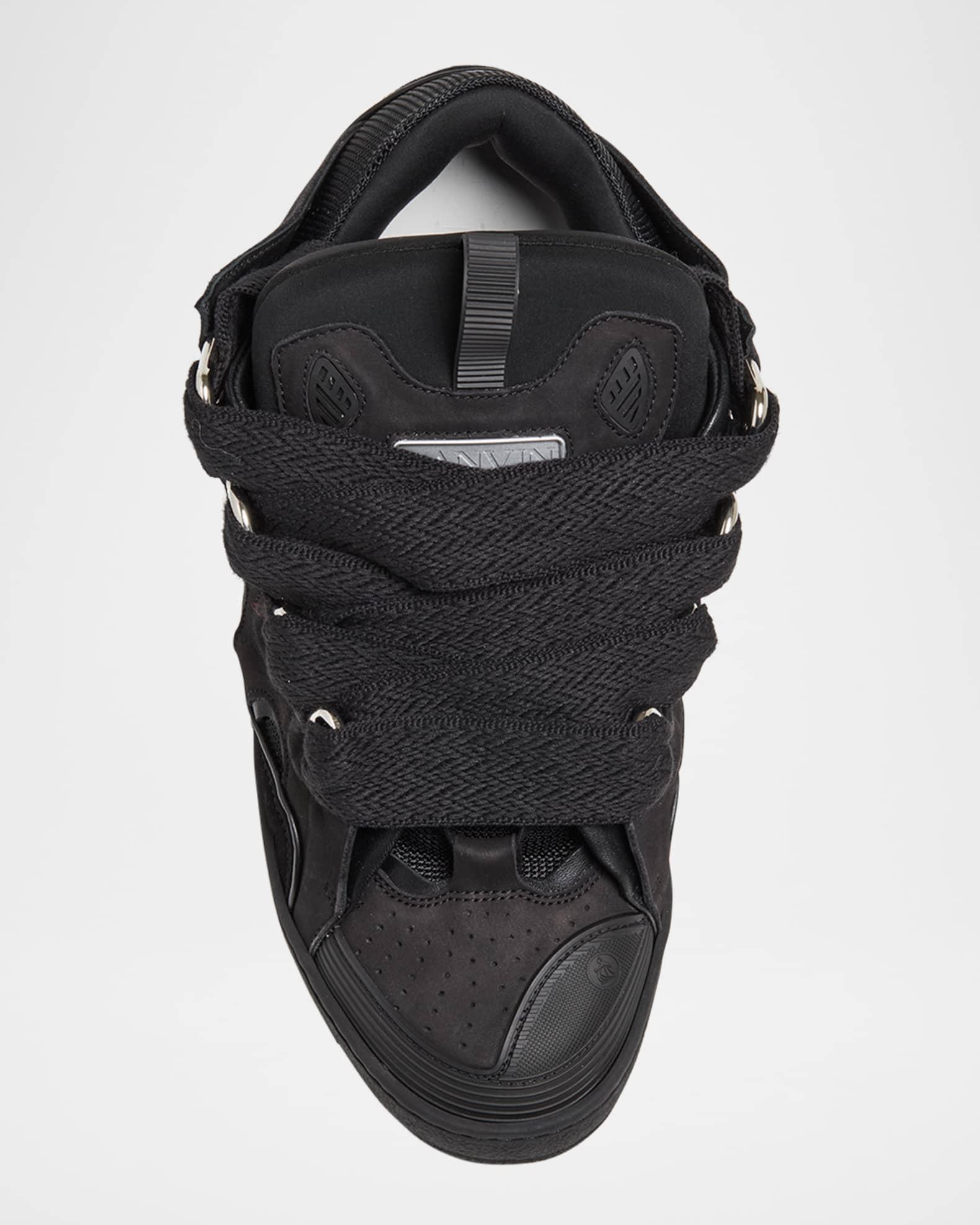 Men's Curb Napa Leather Low-Top Sneakers Product Image