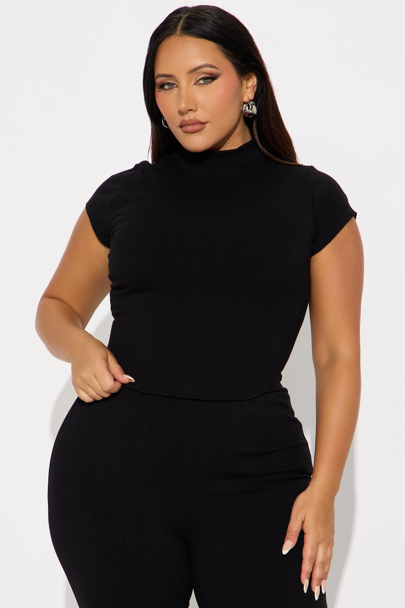 Valentina Snatched Straight Leg Pant Set - Black Female Product Image